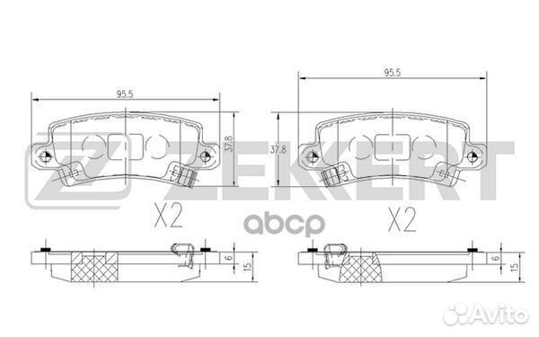 Колодки торм. диск. задн. Toyota Corolla (E120)