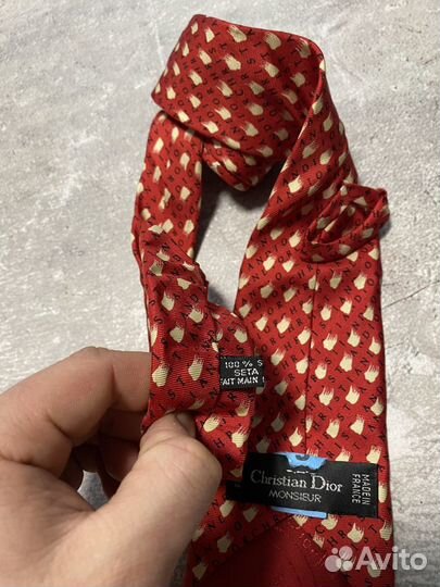 Christian dior vintage silk tie галстук шелковый