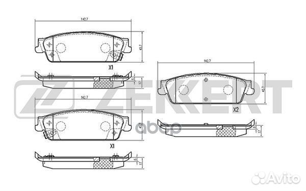 Колодки торм. диск. задн. Cadillac Escalade III