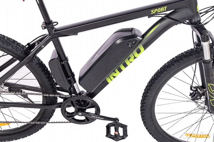 Электровелосипед intro Sport Черно-зеленый-2681