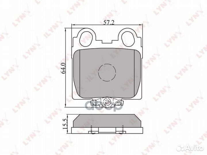 Колодки тормозные дисковые зад BD7518 lynxauto