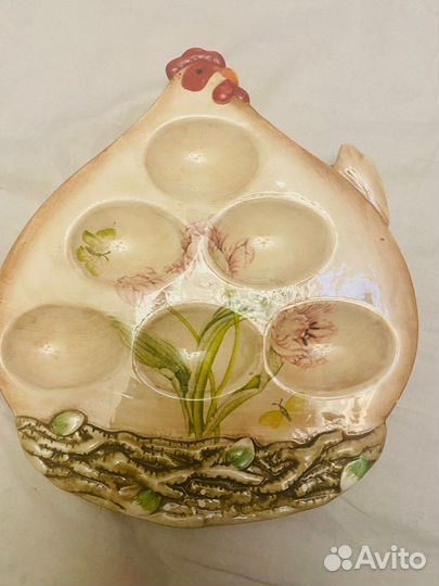 Тарелка пасхальная с курочками