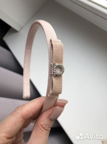 Ободок розовый и черный Salvatore Ferragamo украше