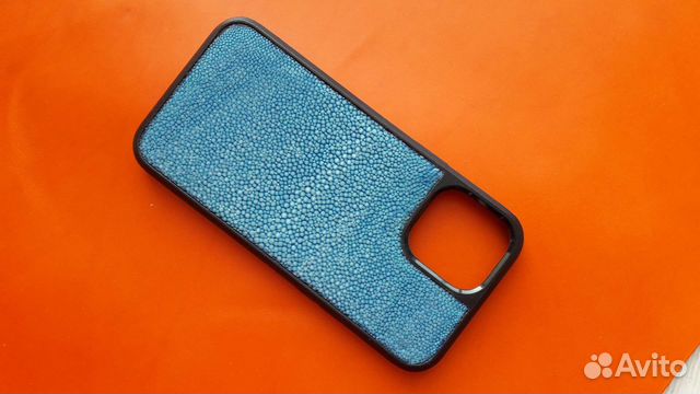 Чехол телефона iPhone 12 13про макс из кожи ската