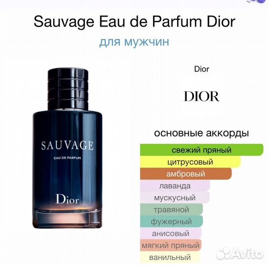 Духи Dior sauvage