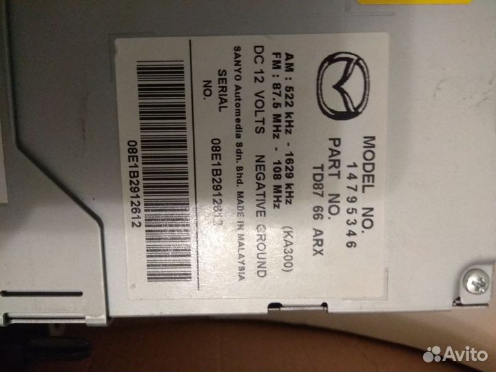 Магнитола мазда сх9