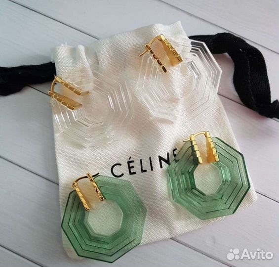 Серьги Celine восьмигранники