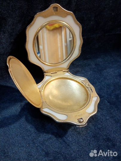 Пудренница, серебро