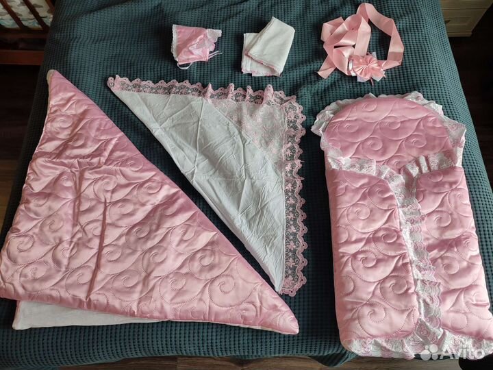 Конверт на выписку для девочки весна-лето