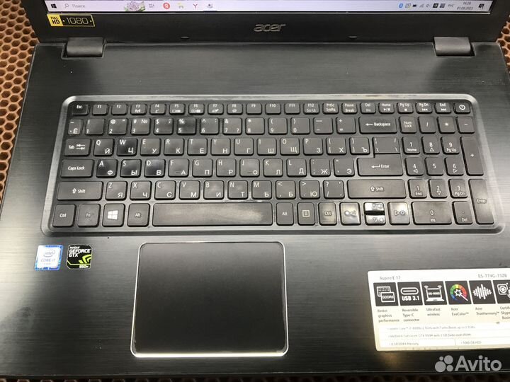 Acer aspire e5-774g i7/8gb/ssd128/hdd1000/gtx950м