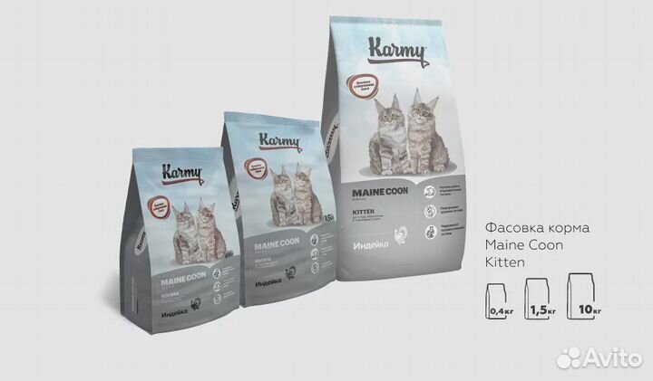 Корм для котят породы Мейн-кун и беременных кошек