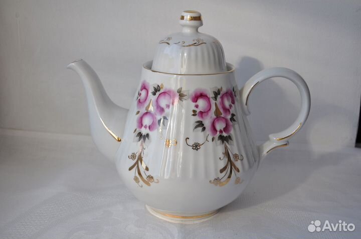 Чайник заварочный фарфоровый Сысерть СССР, 1 л