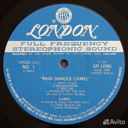 Camel -Rain Dances Japan LP