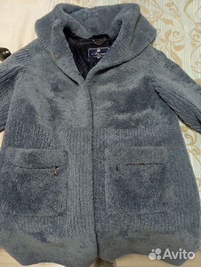 Шуба натуральная овчина 52 размер