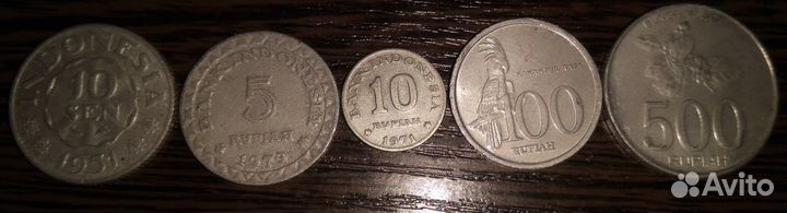 Набор монет Индонезии (5 шт.)