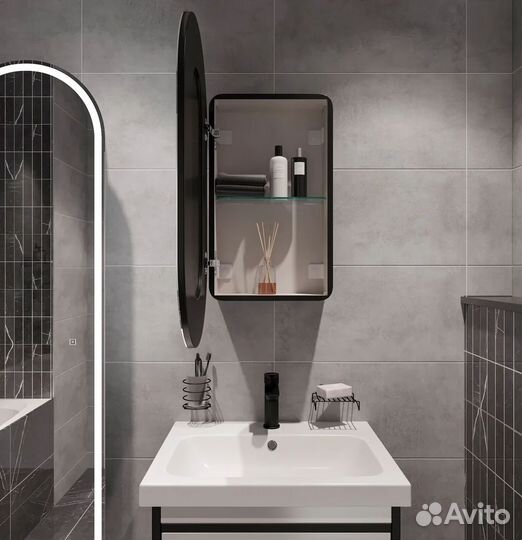 Зеркальный шкаф в ванную с подсветкой