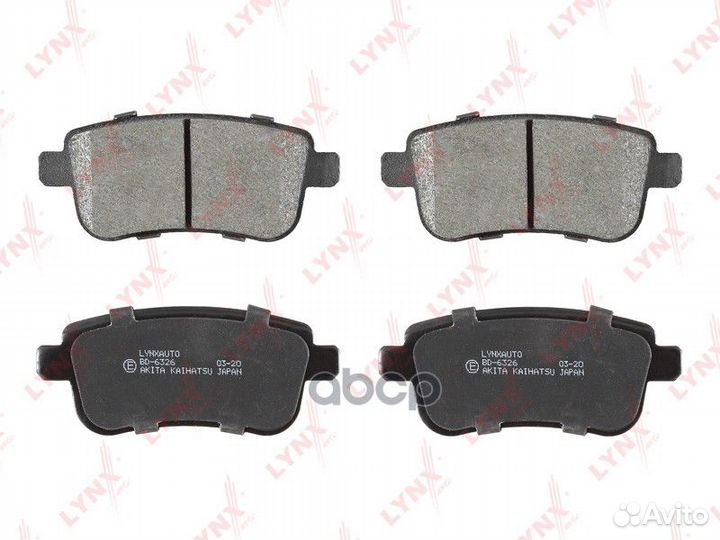 Колодки тормозные дисковые зад BD6326 lynxauto