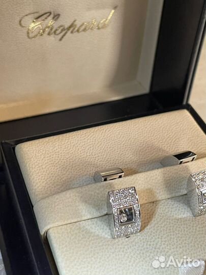 Chopard золотые запонки White Gold 18 kT Diamonds
