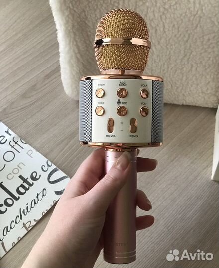 Микрофон WS-858 rose gold