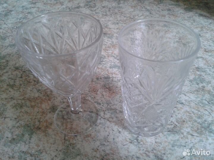 Рюмки, стопки, стаканы, фужеры - хрусталь