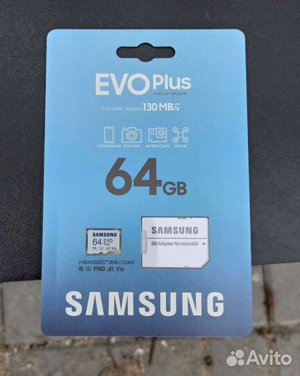 Карта памяти MicroSD Samsung 64Gb