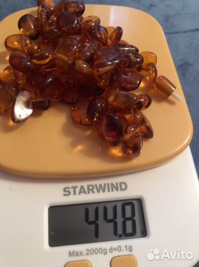 Бусы янтарные натуральные