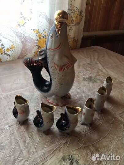 Коньячный набор «Рыбки» 1950-60е