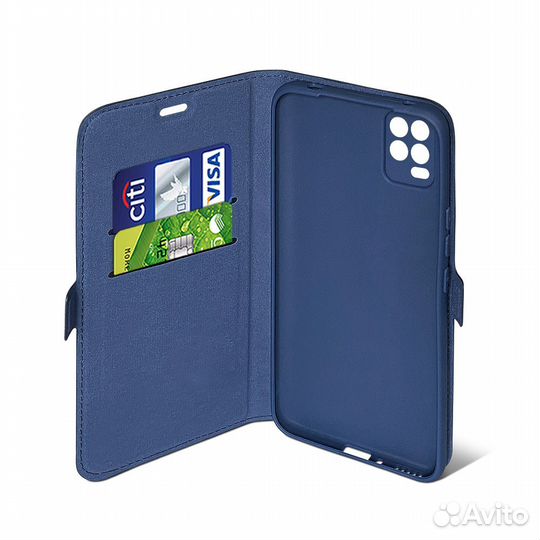 Чехол книжка для Xiaomi Mi 10 Lite DF Синий