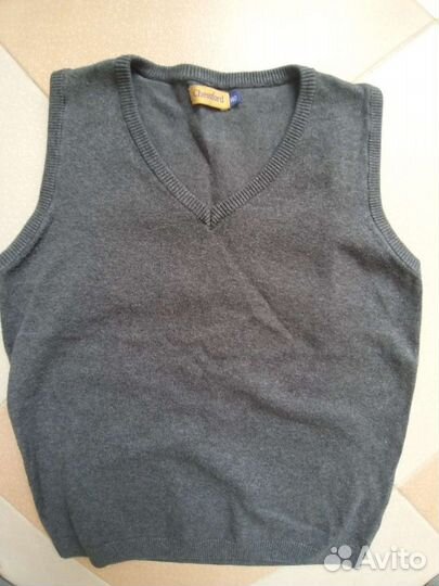 Жилет и джемпер школьные 134-140 серый, 146 серый