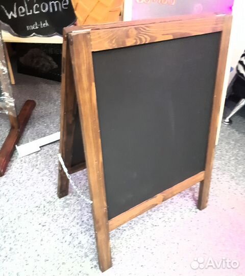 Штендер для мела, односторонний 60х90 см + мел