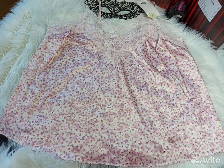 C&A Атласно кружевная маечка Размеры: XL-52