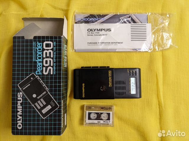 Диктофон Olympus Pearlcorder s930 раритет