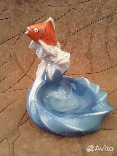 Графин для вина лфз и пепельница фарфор СССР