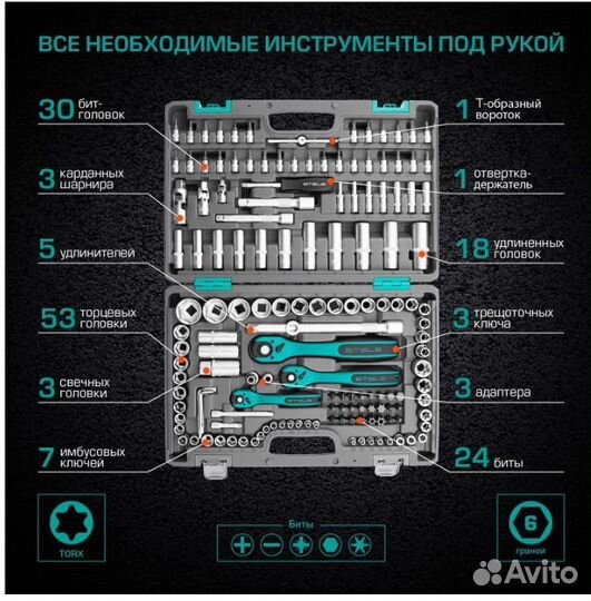 Новый набор Stels 151 предмет