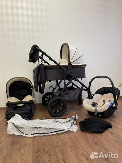 Коляска 3 в 1 Moon Nuova+аксессуары