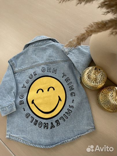 Джинсовая рубашка детская