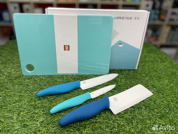 Набор кухонных ножей и разделочная доска Huo