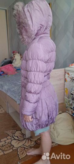 Пуховик-пальто на девочку 134