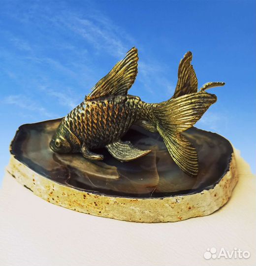 Агат,аметист,нефрит,бронза, рыбка