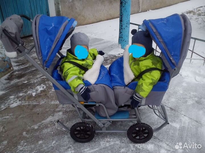 Санки коляска для двойни