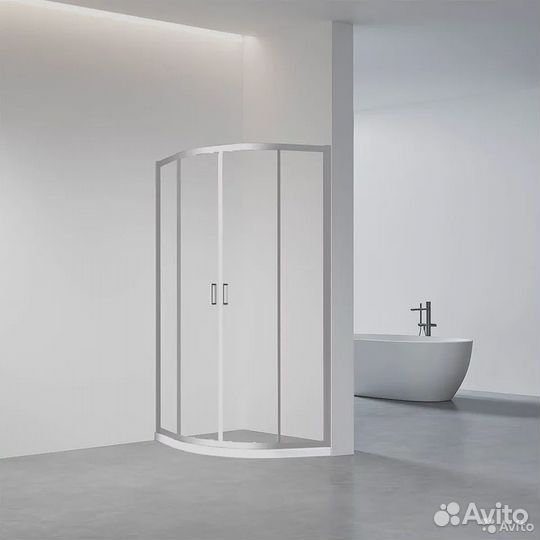 Душевой угол полукруглый Veconi RV-01 80х80