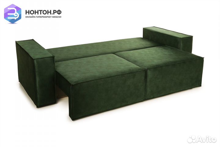 Диван еврокнижка Лофт изумрудный