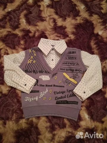 Рубашка сшитая с жилетом