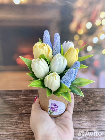 Мини букет из мыла