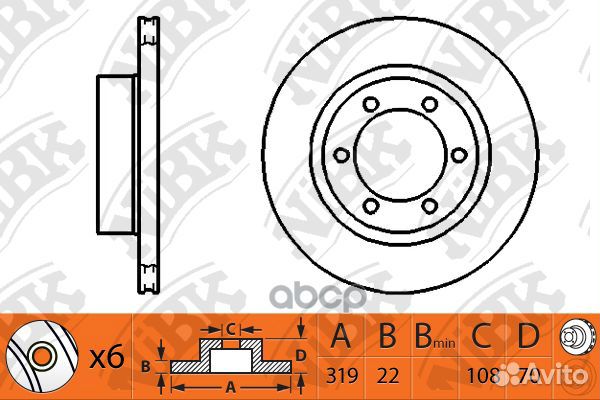 Диски тормозные RN1128 NiBK