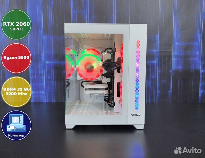 Сборка мощного пк AMD5500-RTX2060SUP-32DDR4-YRZ941376820-A520