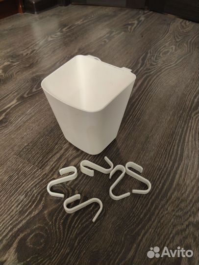 Контейнер и крючки для рейлинга IKEA Sunnersta