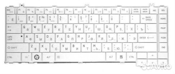 Клавиатура Toshiba Satellite L745 белая, OEM