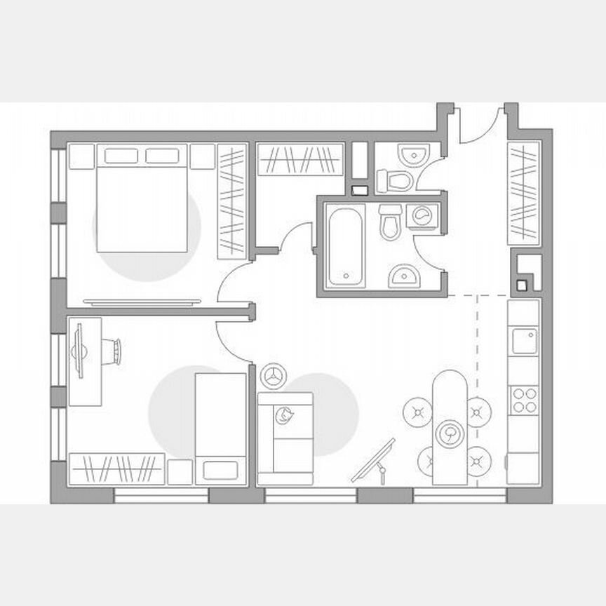 2-к. квартира, 64,9 м², 17/23 эт.