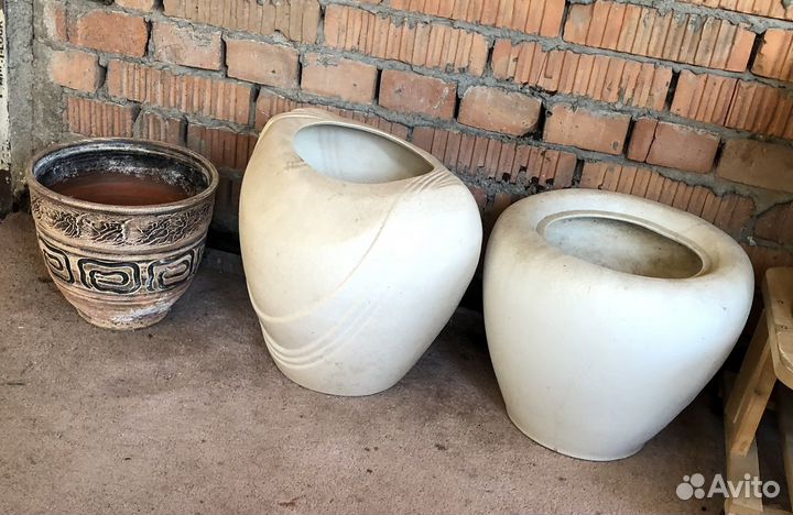 Горшки цветочные терракота и керамика